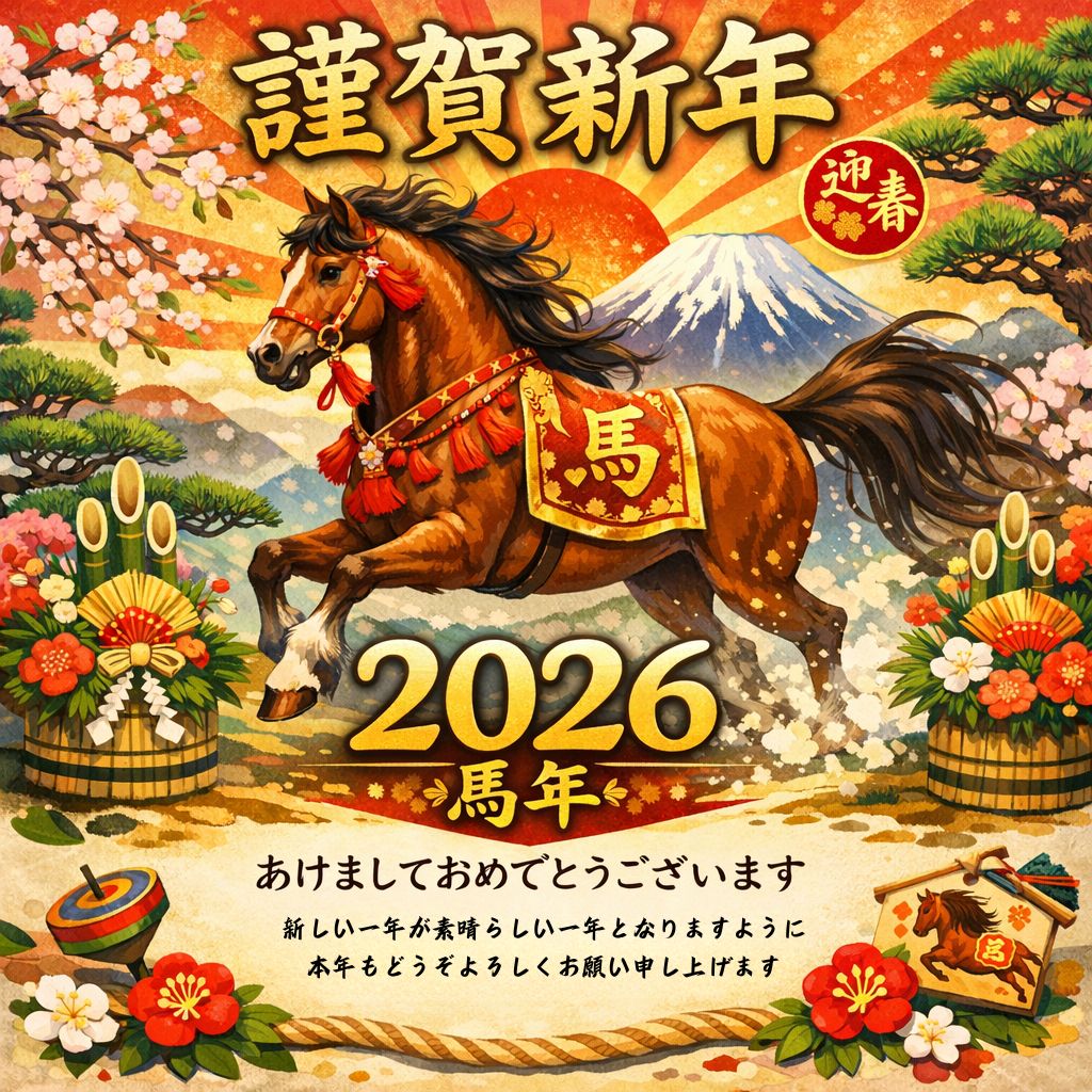 2026 馬年快樂！奔向新一年啦 🐎✨沖繩